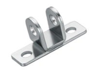 Soporte de horquilla de doble orejeta con placa base extendida de dos orificios