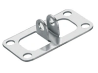 Soporte de horquilla de doble orejeta con placa base ranurada